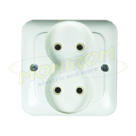 Elco – Priza ST FCP ceramica dubla 10A / 8129-000