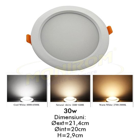 Fomsi – Spot led ingropat IP54/3culori 30w/215mm 573