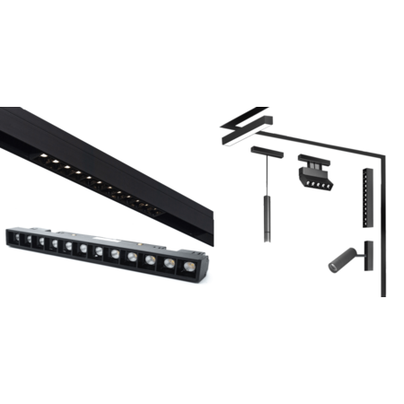 Magnetic LED – Spot liniar fix CX20-GS-12w/48v/4000k (225x45mm)