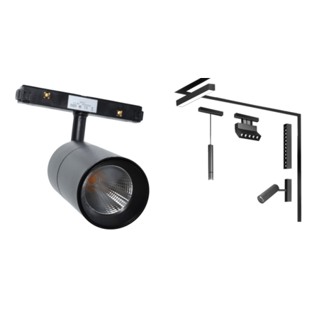 Magnetic LED – Spot rotund CX20-GD1-10w/48v/4000k (200x49mm)