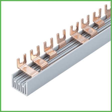 Pieptene ( busbar ) tip U – 4P / 63A / 1m (1,2x7mm)