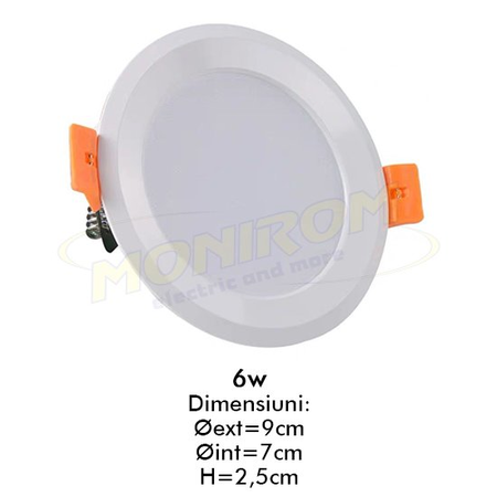 Spot led ingropat (598/plastic) 6w/6400k