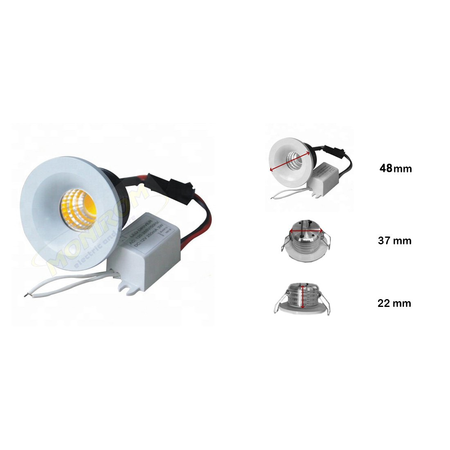 Spot Led ingropat mini A1005 – 3w/2700k – alb