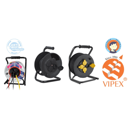 Vipex 43013 Prelungitor ruleta IP44 3×1,5/50m/H07RN-F (cu sistem anti-rasucire)