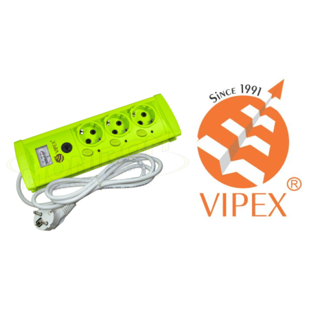 Vipex 43014 Prel protectie la suprasarcina si supratensiune (3×1,0mm) 3P 5m intrerupator