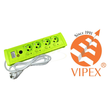 Vipex 43015 Prel protectie la suprasarcina si supratensiune (3×1,5mm) 4P 3m intrerupator