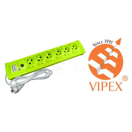 Vipex 43017 Prel protectie la suprasarcina si supratensiune (3×1,5mm) 6P 5m intrerupator