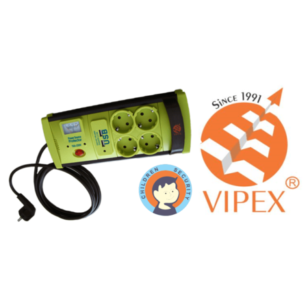 Vipex 43024 Prel protectie la supratensiune (3×1,5mm) 4P USB 5m