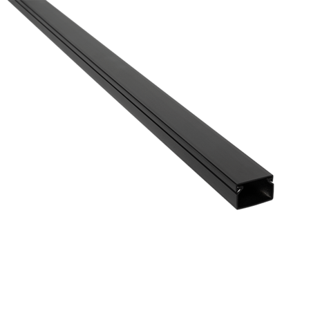 2m. 15x10 PLASTIC CABLE TRUNKING CT2 BLACK