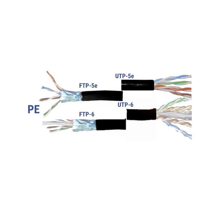 Cablu UTP (PE) nUTP 4x2 - 24AWG - cat.5e negru (PE)