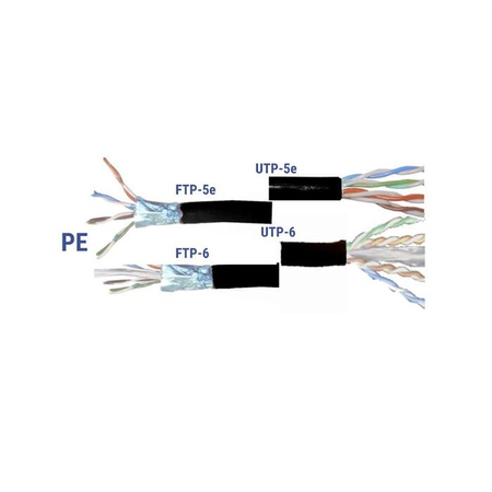 Cablu UTP (PE) nUTP 4x2 - 24AWG - cat.6 negru (PE)