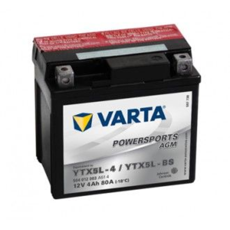 Baterie Moto AGM 12V 4Ah, 504012003 YTX5L-BS YTX5L-4 Varta