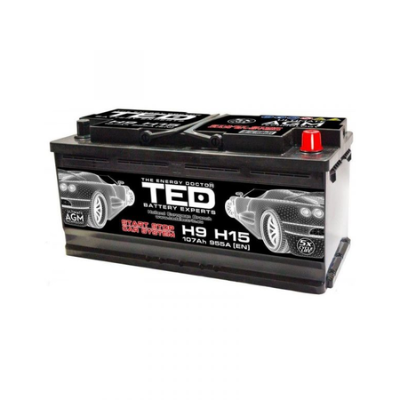 Baterie Auto 12V cu Start Stop 107Ah, Pornire 955A Ted Electric TED003843