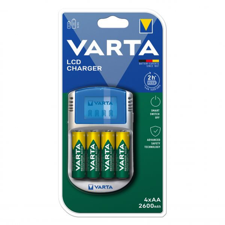 Incarcator acumulatori Ni-Mh, include 4 x AA 2600mAh, 57070 Varta