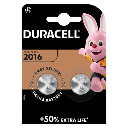 Baterii litiu 3V CR2016 90mAh, 2 Buc. Duracell