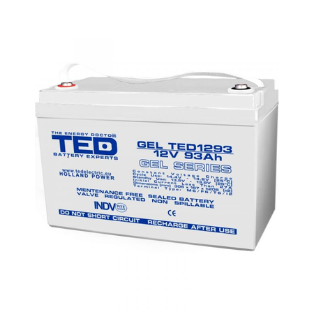 Acumulator 12V 93Ah GEL DEEP CYCLE M8, TED Electric TED003485