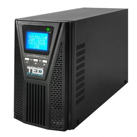 UPS 2000VA / 1800W Online-dubla conversie, RS232 si USB, x schuko, TED new