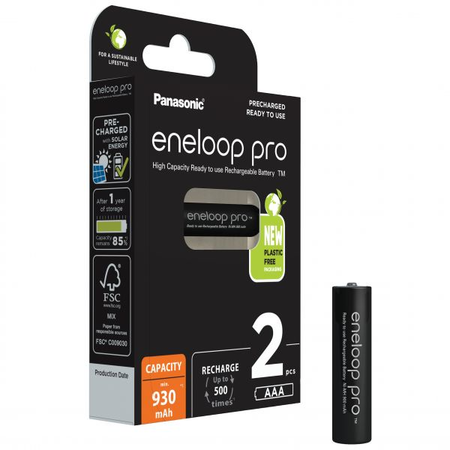 Eneloop Acumulatori Ni-Mh 1.2V AAA R3 930mAh PRO BK-4HCDE/2BE B2