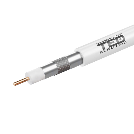 Cablu coaxial RG6 Tri-Shield CCS + Tresa CCA, rola 305ml, TED