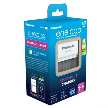 Incarcator Eneloop SMART ECO, 4 canale de incarcare ECO, BQ-CC55E