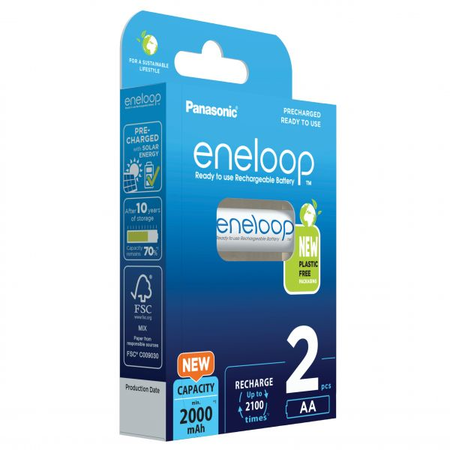 Eneloop Acumulatori Ni-Mh 1.2V AA R6 2000mAh BK-3MCDE/2BE B2