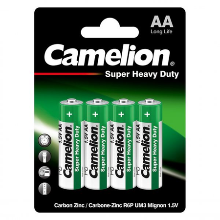 Baterii AA R6, blister 4 Buc. Camelion Heavy Duty