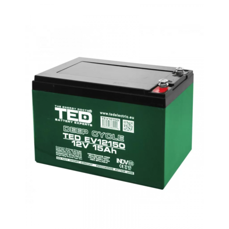 Acumulator 12V 15Ah cu GEL DEEP CYCLE M5, TED Electric TED003775