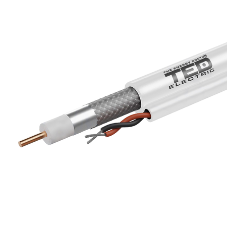 Cablu coaxial RG6 CCS CCA, rola 100m, TED