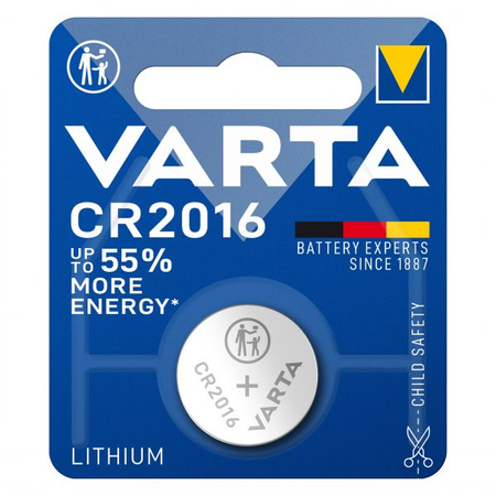 Baterie litiu 3V CR2016 90mAh, Varta