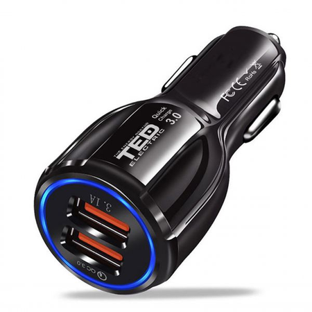 Incarcator auto cu 2 USB Maxim 3.0A FAST CHARGE, TED