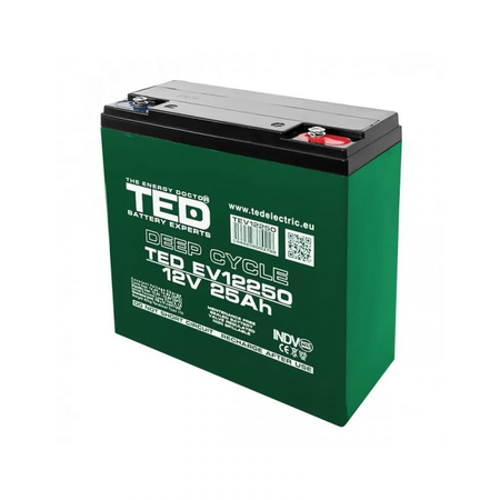 Acumulator 12V 25Ah cu GEL DEEP CYCLE M5, TED Electric TED003782