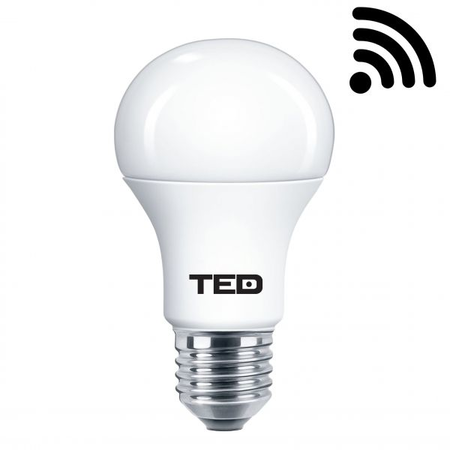 Bec LED E27 cu senzori, 10W 6400K A60 800lm, TED