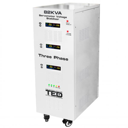 Stabilizator tensiune 82KVA 64KW, Trifazat, TED