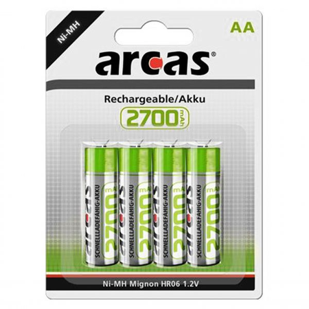 Arcas Acumulatori 2700mAh Preincarcati 1.2V Ni-MH AA R6 B4