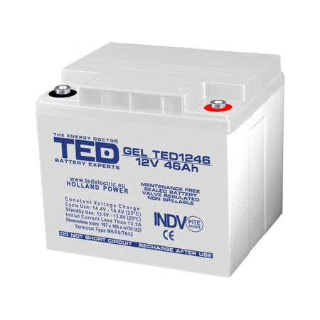 Acumulator 12V 46Ah GEL DEEP CYCLE M6, TED Electric TED003454