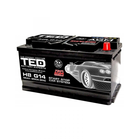 Baterie Auto 12V cu Start Stop 96Ah, Pornire 855A Ted Electric TED003836