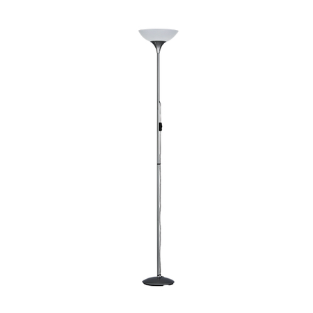 Lampadar Dezwo 1xMax. 100W E27, baza metalica titan, bajur plastic alb