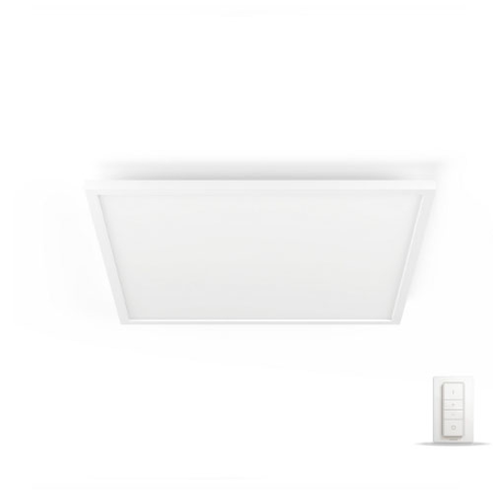 HUE Kit Plafoniera Aurelle patrata LED 3750lm BT Ambiance (1 Hue Aurelle + dimmer) Alb