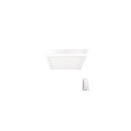 Plafoniera patrata Philips HUE Aurelle Alb bec LED intrerupator dimabil inclus