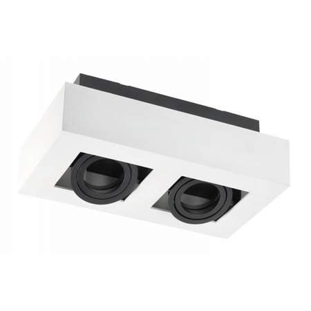 Spot - Ceiling fixture ASTER, AC220-240V, 50/60 Hz, GU10, max.20W * 2, IP20, aluminum, double, white