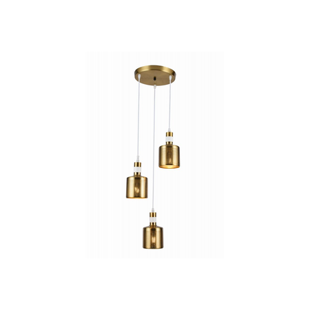 Lampa tavan - Ceiling fixture BELLIS 3P,4611, AC220-240V,50/60Hz,1*E27, IP20, Diameter 32 CM, triple, white/gold