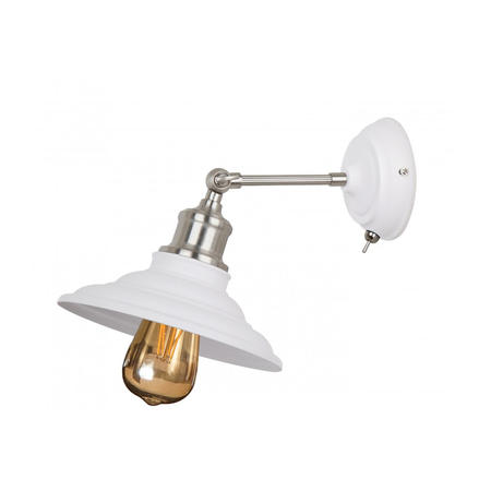 Corp de iluminat aplicat perete - Wall Fixture LORET+ with switch,8267,AC220-240V,50/60Hz,1*E27,max.40W, Diameter20cm, single, white