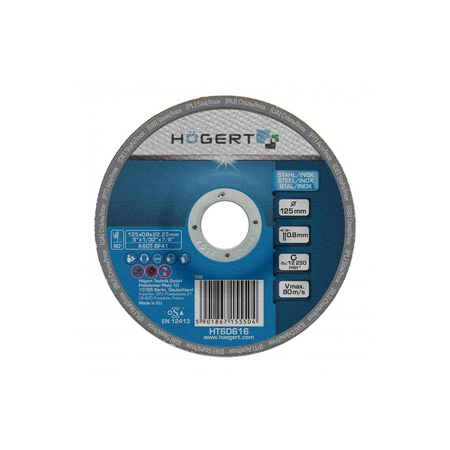 Disc de rectificat pentru inox, 125 mm, ultra subtire 0,8 mm