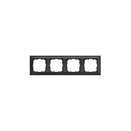 Placa ornament 4 module Carbon Metalic Siemens Delta