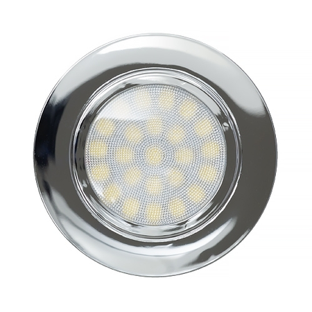 Spot LED incastrabil, rotund, SMD2835, 4W, lumina neutra, corp cromat, IP44