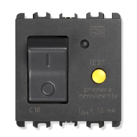 nea - Disjunctor de curent rezidual 1P+N 10A 10mA Antracit