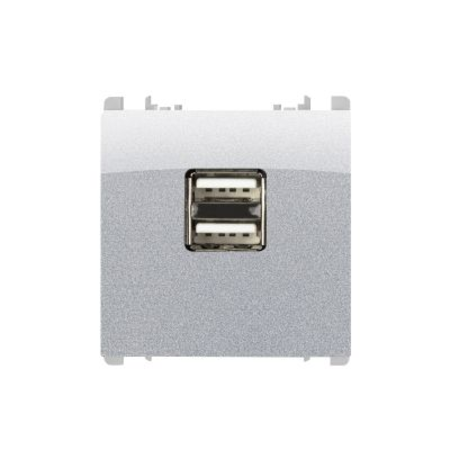 nea - Priza USB 5V 1.2A 2 porturi USB, 2 mod., Aluminiu