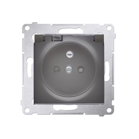 Priza pentru versiunea IP44 cu obturator garnitura de protectie si capac transparent, contine 16 A, 250 V~ 16 A, 250 V~, cleme c