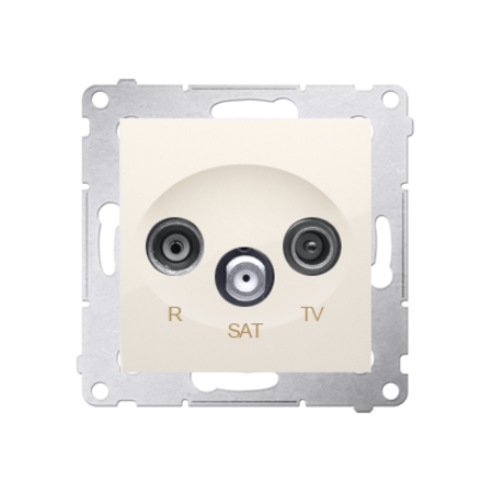 Priza R-TV-SAT final RTV 1.0dB, crem