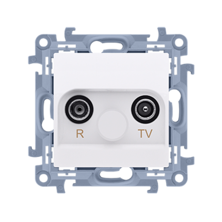 Priza RTV termminala, aten. TV-10dB, R-11 dB, alb